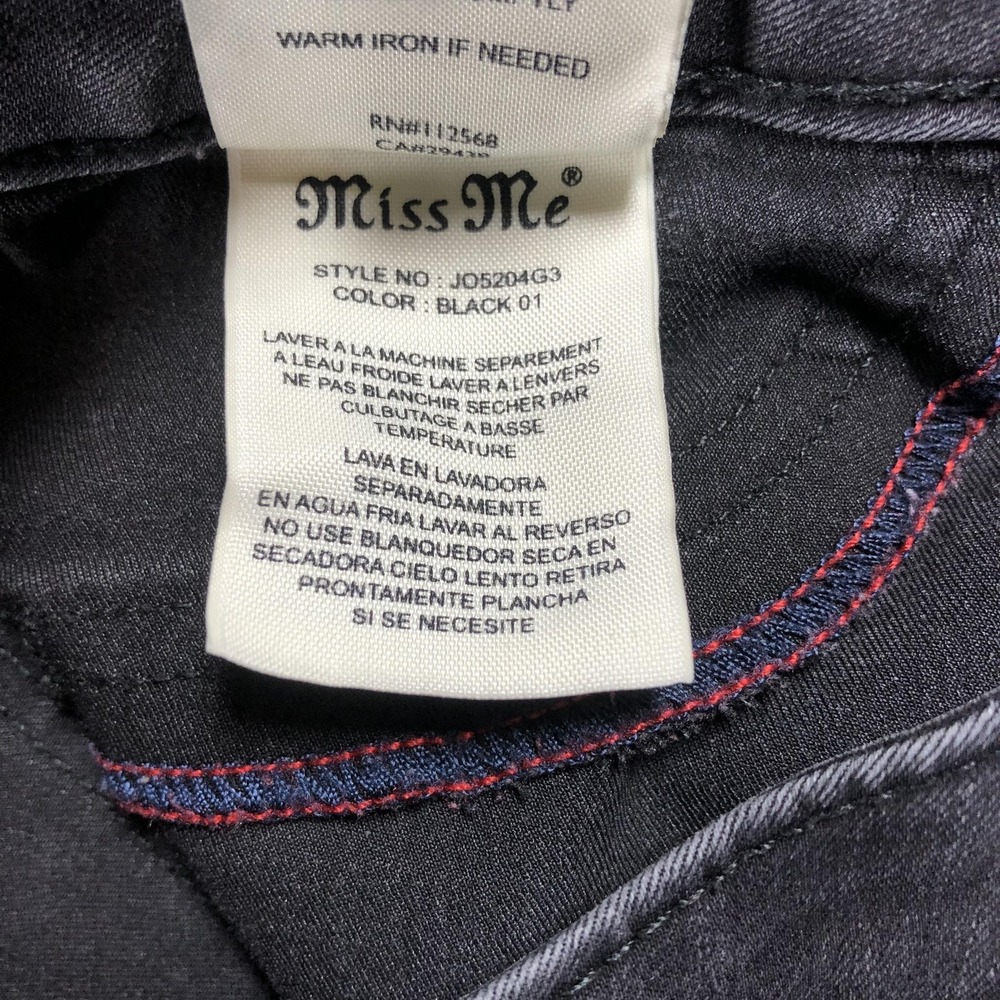 Miss Me Ashley Jeggings‎ Womens 28 Black Low Rise Skinny Stretch Denim Jeans - Picture 7 of 16